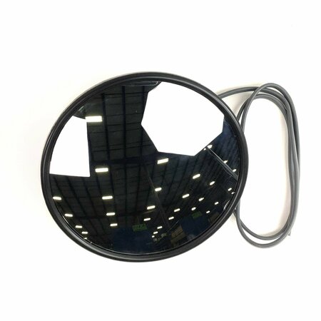 RETRAC 8in Stainless Offset-Mount Heated Convex Mirror Head 610556